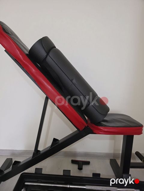 Ev üçün fitnes dəsti – tənzimlənən skamyə və ştanq/dambul aksesuarları — Bakı