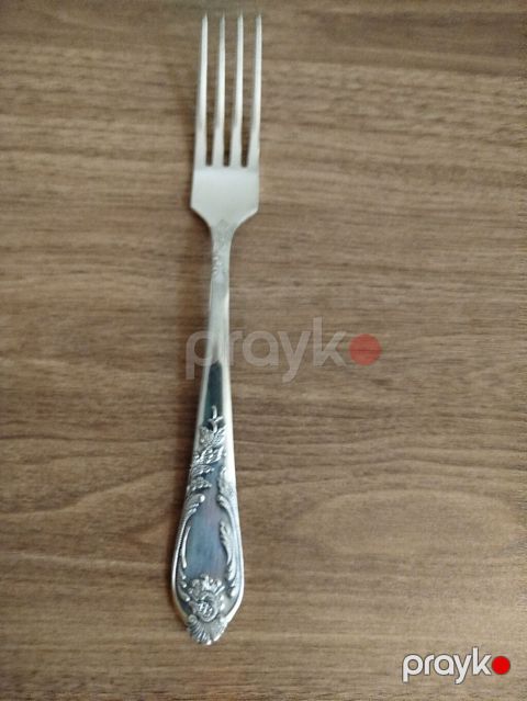 Gümüşü rəngdə metal çəngəl – klassik naxışlı - Material: paslanmayan — Bakı