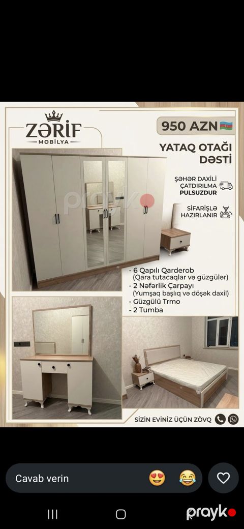 İkinəfərlik çarpayı, Dolab, Yeni