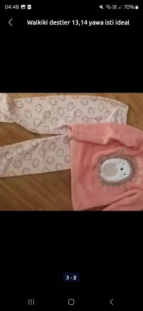 Waikiki uşaq-gənc geyim dəstləri (13-14 yaş) - İsti, qışlıq pijama