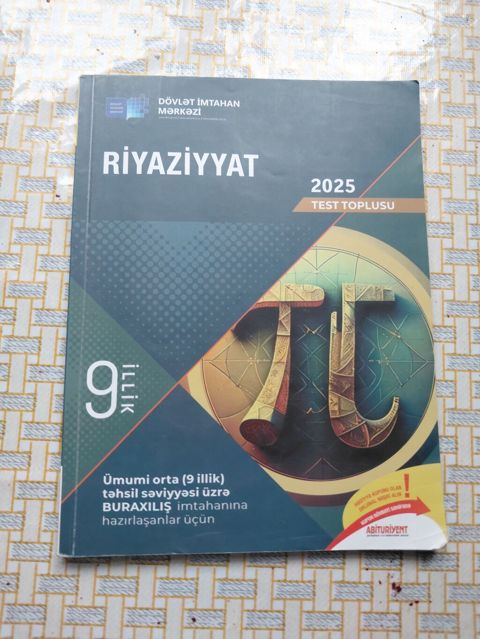 Məhsul: “Riyaziyyat – 2025 Test Toplusu (9 illik)” kitabı — Bakı