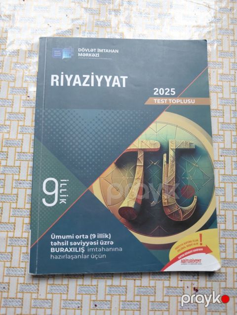 Məhsul: “Riyaziyyat – 2025 Test Toplusu (9 illik)” kitabı — Bakı