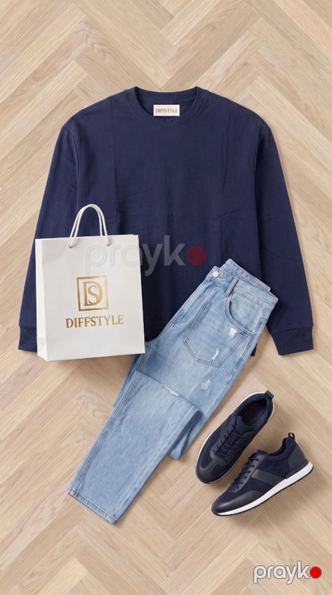 Kişi geyim dəsti – Diffstyle - Tərkib: tünd göy rəngdə uzunqol — Bakı
