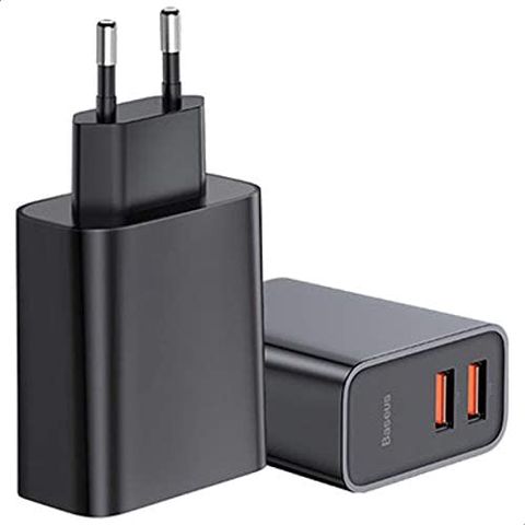 Charger 2 Usb-c 30W Baseus QC3.0 Speed Dual Black — Bakı
