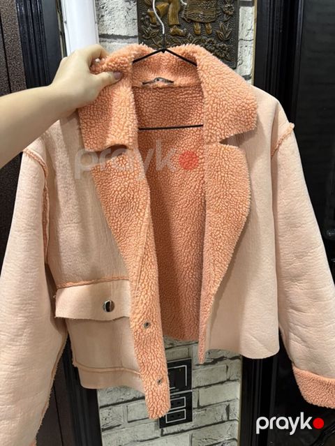 S/m razmer 1 dəfə geyinilib Qadınlar üçün qısa kürk astarlı jaket — Bakı