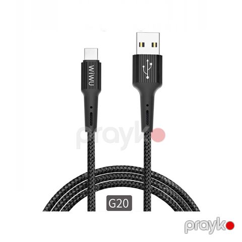 Wiwu USB Type-C Kabel 1.2M Gear G20 Black — Bakı