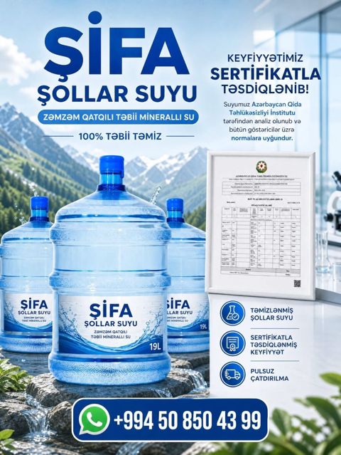 Şifa Şollar Suyu – Zəmzəm qatqılı təbii minerallı su - 100% təbii və — Masazır