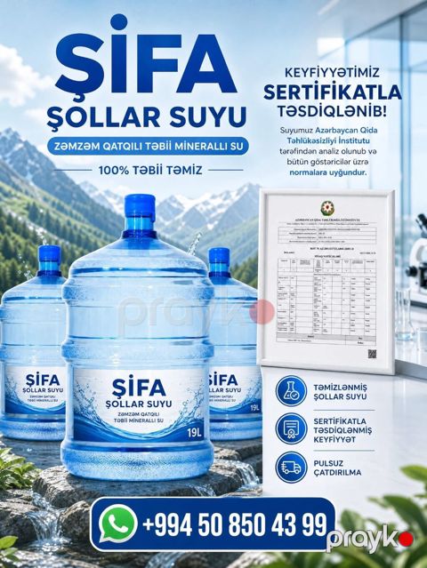 Şifa Şollar Suyu – Zəmzəm qatqılı təbii minerallı su - 100% təbii və — Masazır