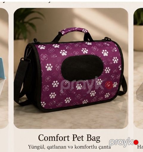 Ev heyvanları üçün rahat daşıma çantası – “Comfort Pet Bag” Yüngül — Bakı