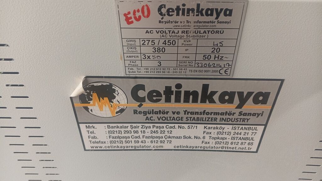 Çetinkaya AC Gərginlik Tənzimləyicisi (ECO seriyası) - Model: AC — Təmir və inşaat, Zərdab (4)