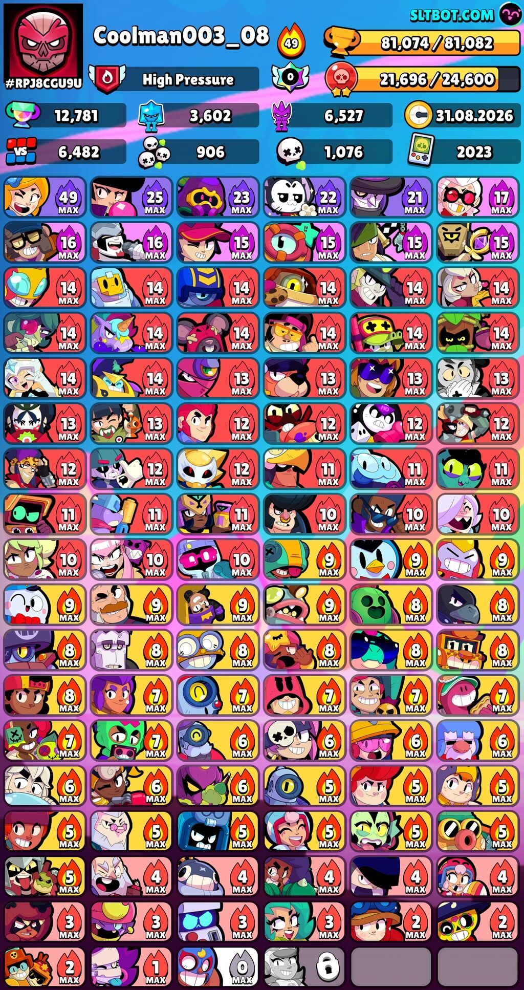Brawl Stars hesabı – Coolman003_08 - Kupa: 81,074 (rekord 81,082) — İdman, hobi, istirahət, Bakı