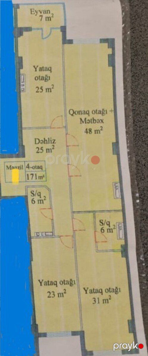 Satılır 4 otaqlı yeni tikili 171 m² — Mənzil, Bakı (8)