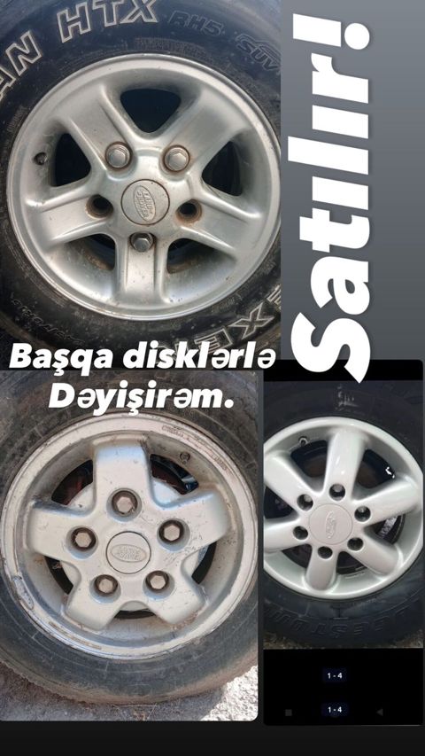 Land Rover orijinal yüngül lehimli disklər - 5 boltlu, mərkəzdə “Land — Sanqaçal