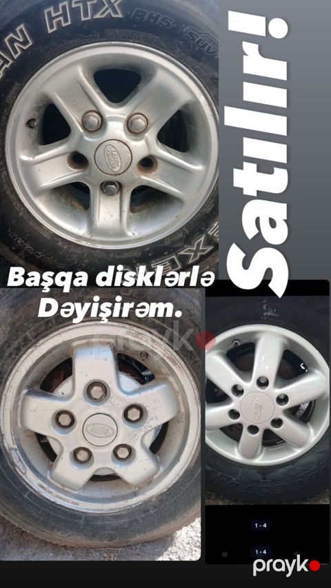 Land Rover orijinal yüngül lehimli disklər - 5 boltlu, mərkəzdə “Land — Sanqaçal