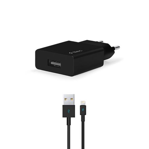 Smart Charger + Kabel USB↔Lightning Ttec 2.1A Black (2SCS20LS) — Bakı