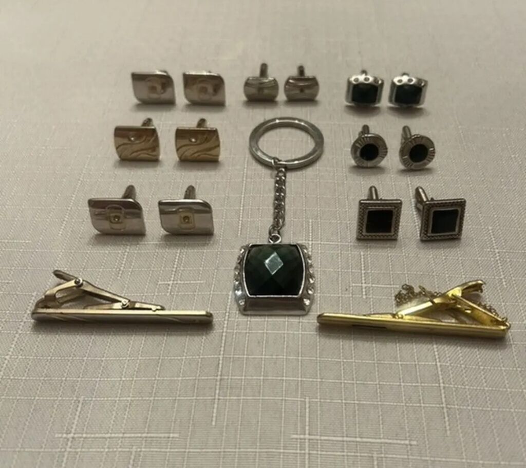 Kişi aksesuarları dəsti - 6 cüt manjet düyməsi: 2 cüt zərif — Aksesuarlar, Novxanı