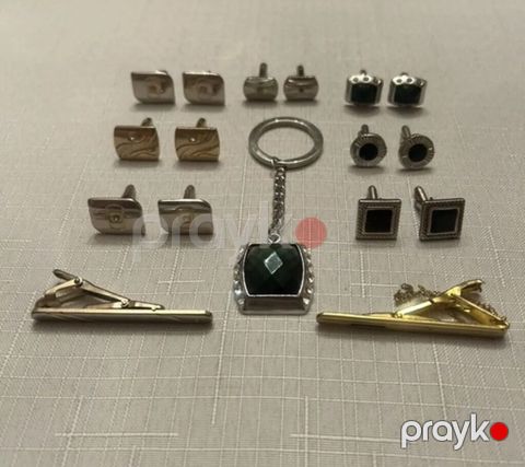 Kişi aksesuarları dəsti - 6 cüt manjet düyməsi: 2 cüt zərif — Novxanı