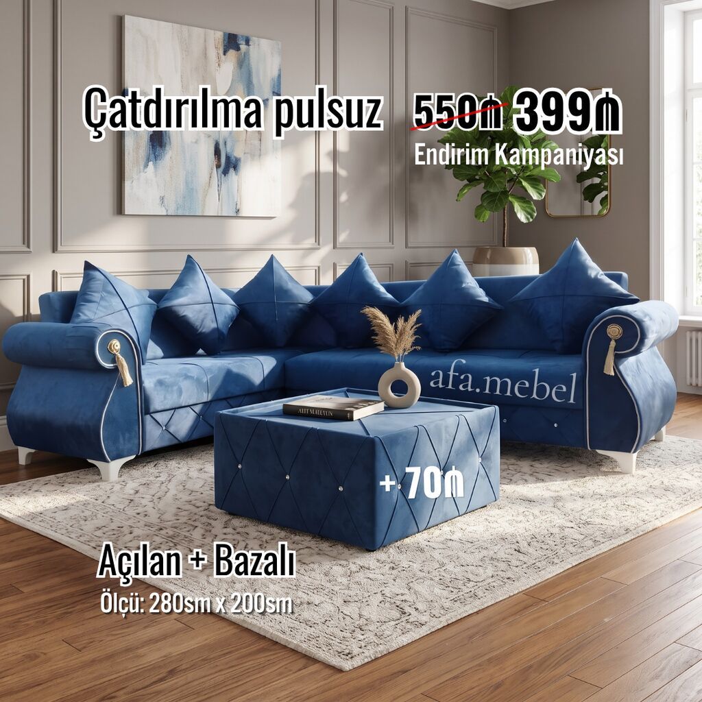 Künc divan, Yeni, Bazalı — Mebel, Bakı (3)