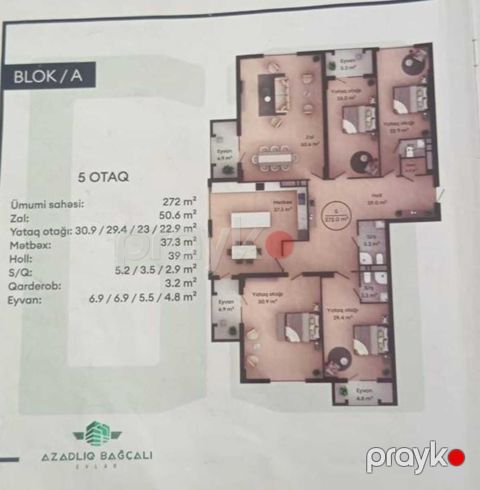 Satılır 5 otaqlı yeni tikili 272 m²