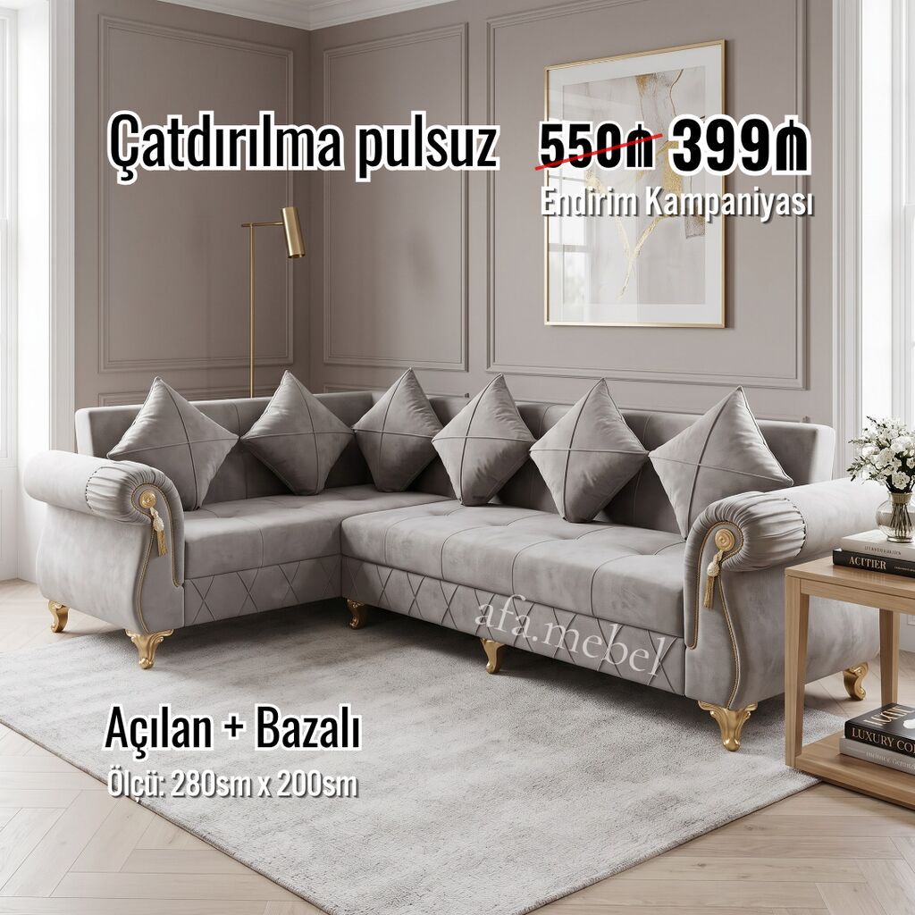 Künc divan, Yeni, Bazalı — Mebel, Bakı (4)