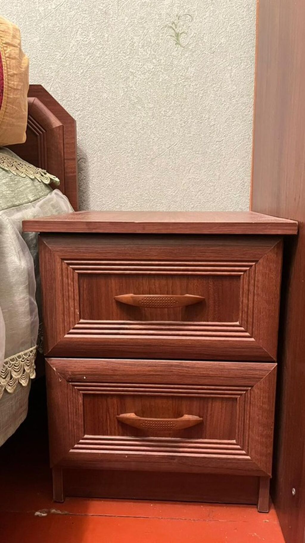 Yataq otağı mebel dəsti - Material və rəng: Tünd qoz rəngli MDF/taxta — Mebel, Mingəçevir (3)