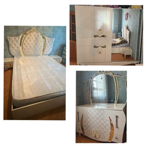Yataq dəsti satılır 600 azn.Taxtın matrası var,bazası yoxdur.Dəst — Bakı