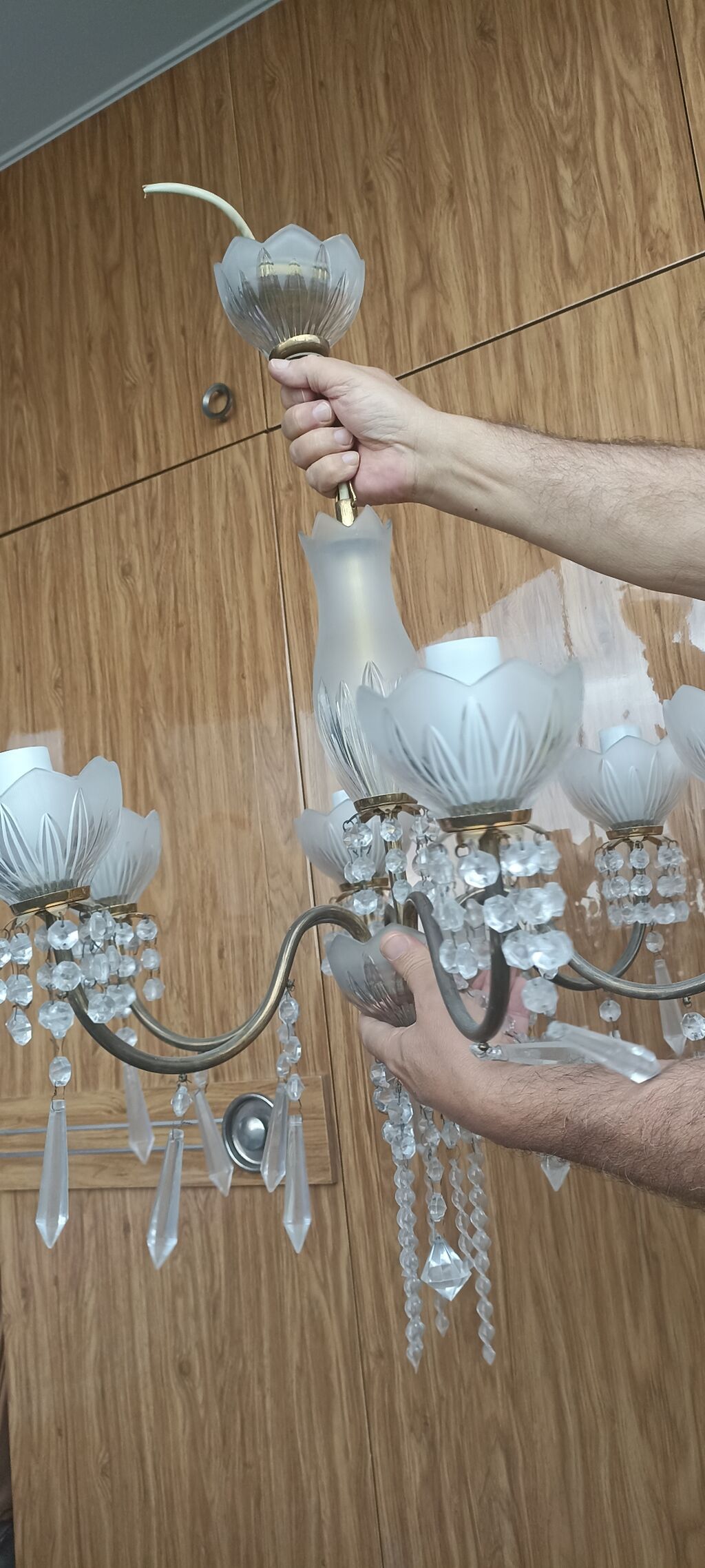 Çılçıraq, 6 lampa, Şüşə — İşıqlandırma, Bakı (2)