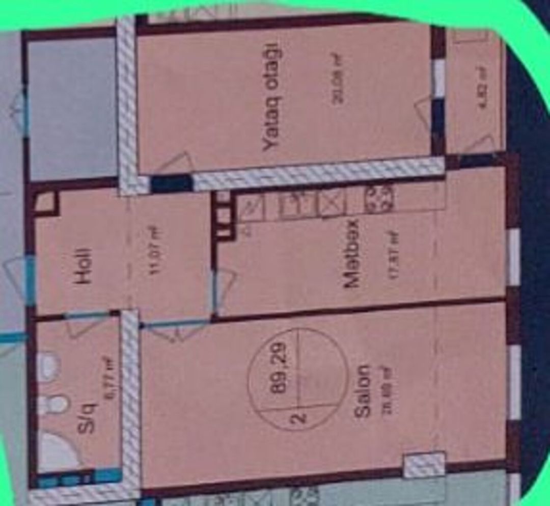 Satılır 2 otaqlı yeni tikili 95 m² — Mənzil, Bakı (3)