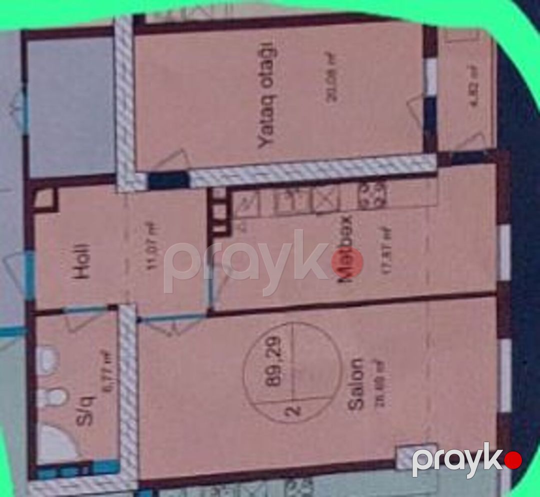 Satılır 2 otaqlı yeni tikili 95 m² — Mənzil, Bakı (3)