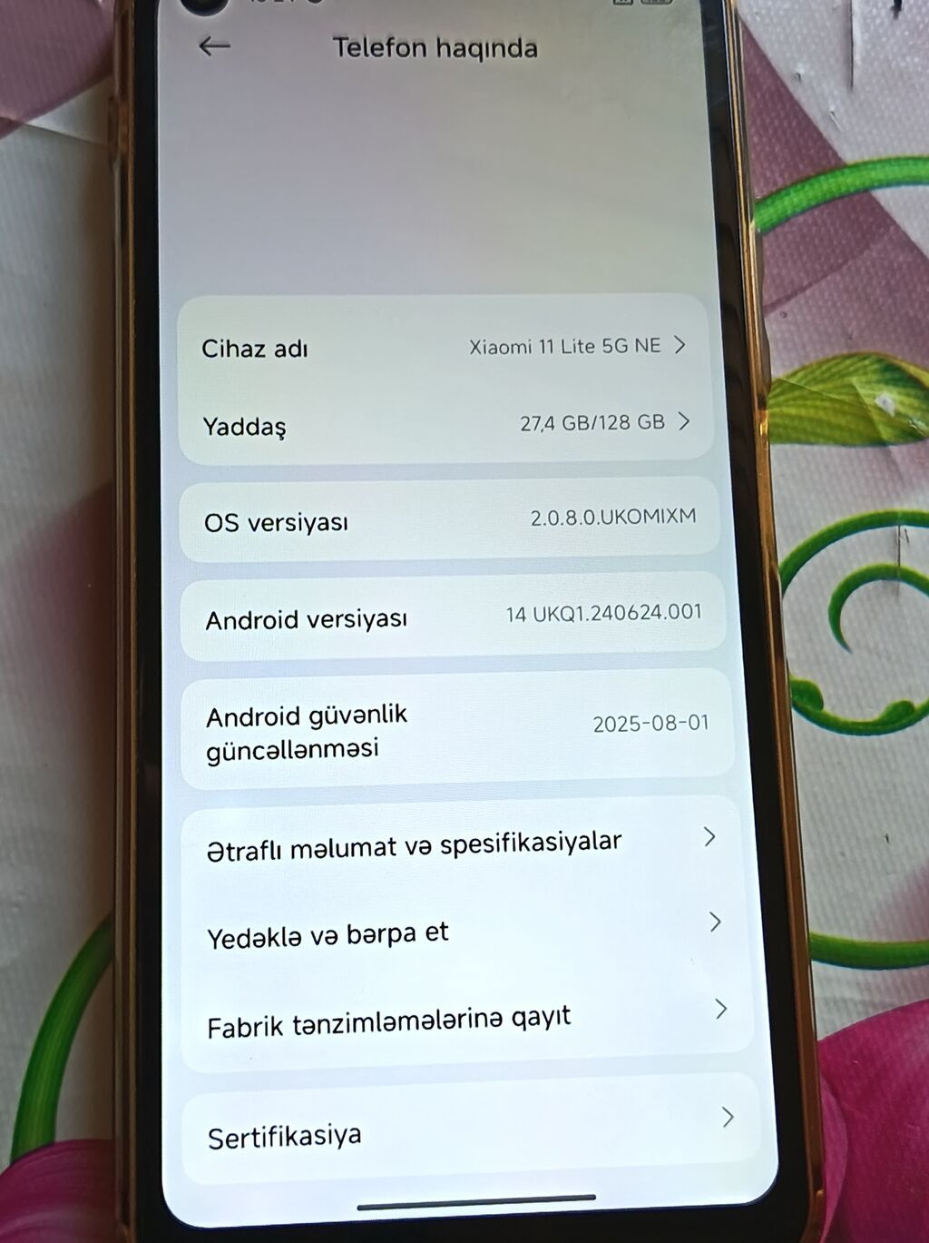 Xiaomi Mi 11 Lite, 128 GB, rəng - Göy, Sensor — Xiaomi, Bakı (7)