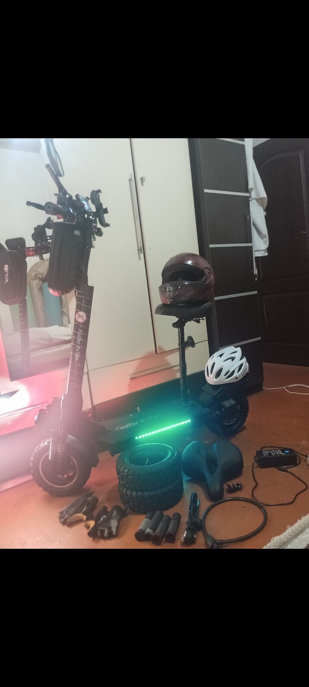 Yeni FasTer Rs7 Skuter Elektrik skuter – güclü işıqlandırma və rahat — İdman, hobi, istirahət, Digah (9)