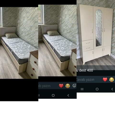 Oğlan və qız üçün, İşlənmiş, 2 təknəfərlik çarpayı, Dolab — Bakı