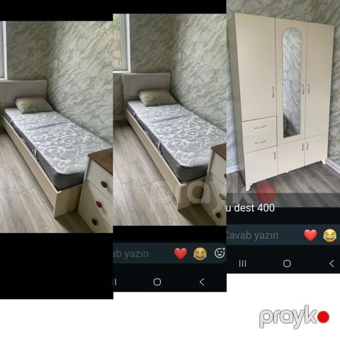 Oğlan və qız üçün, İşlənmiş, 2 təknəfərlik çarpayı, Dolab