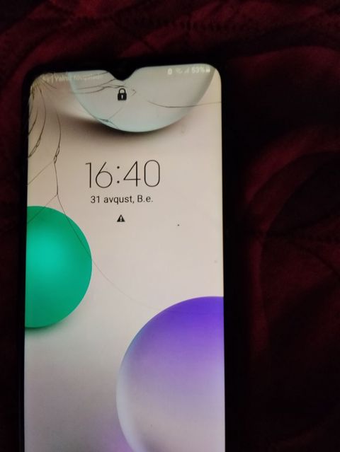Samsung Galaxy A02, rəng - Qara, Qırıq — Bakı