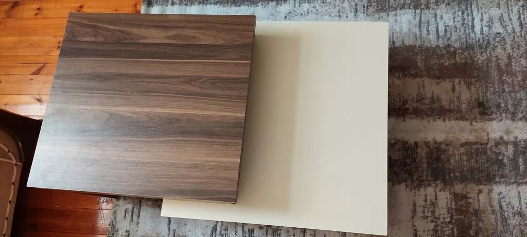 İkiqat səthli salon/jurnal masası - Dizayn: Üst-üstə yerləşən iki kub — Mebel, Bakı (2)