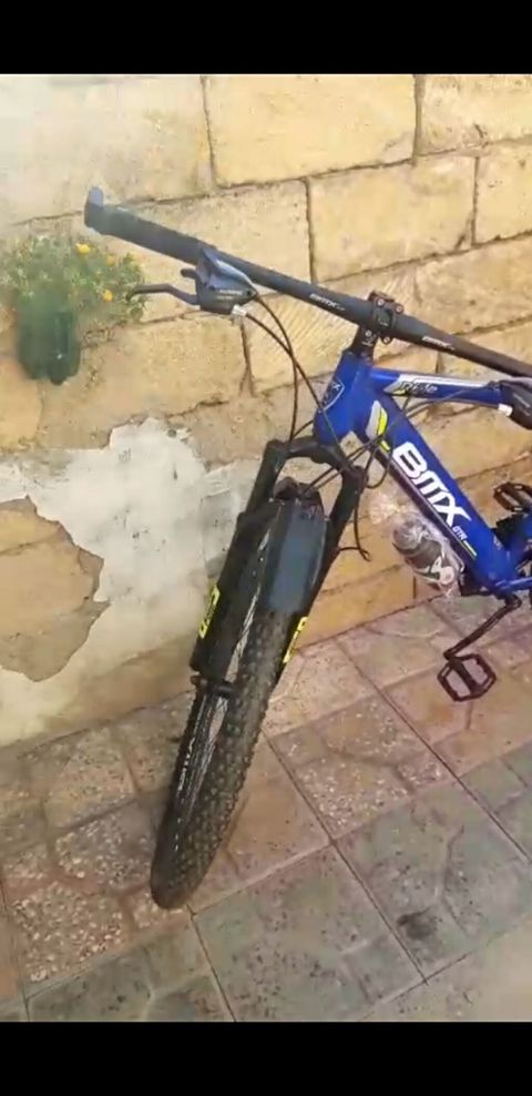 BMX GTX dağ velosipedi - Rəng: mavi, kontrast ağ-sarı detallarla — Bakı