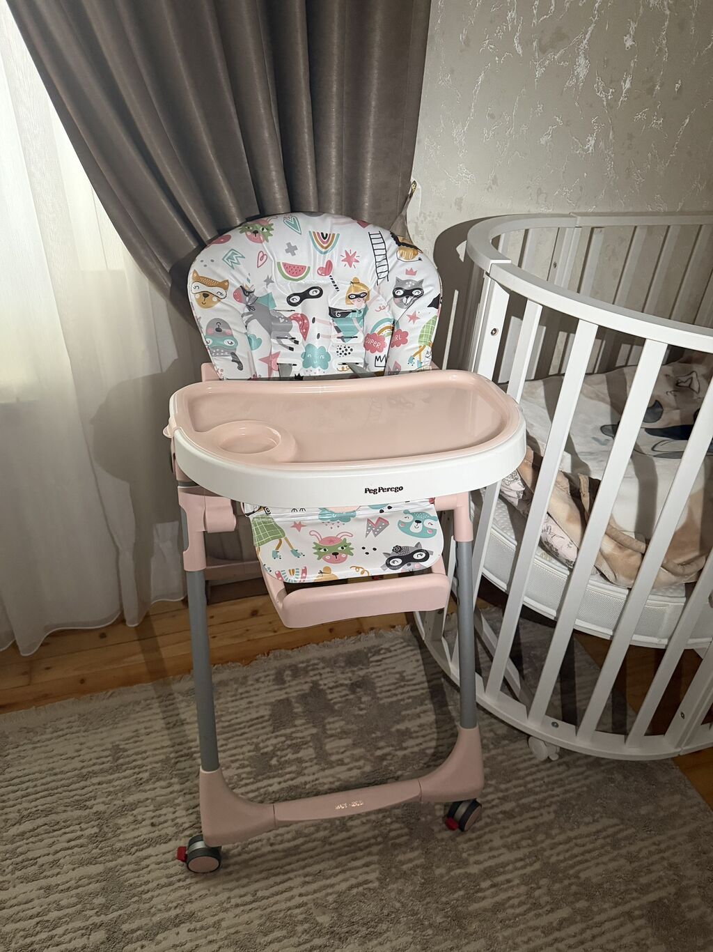 PegPerego usaq yemek masasi Happy Babyden alinib cemi 3,4 ay istifade — Qidalandırma stulları, Bakı (3)