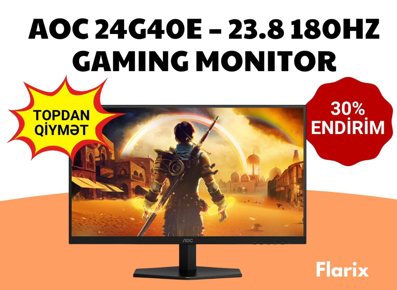 Monitor AOC 24G40E 23.8" 180Hz Gaming