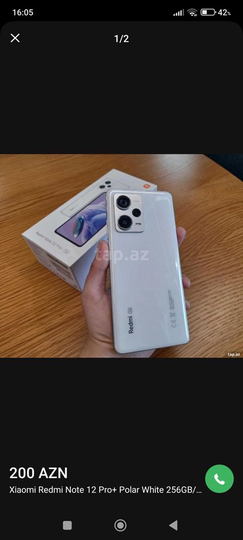 Redmi Note 12 Pro+, 256 GB, rəng - Ağ — Sumqayıt