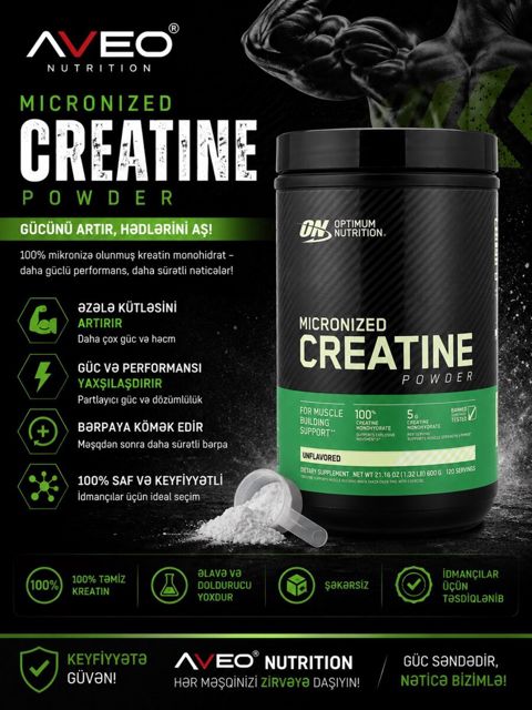 Optimum Nutrition Creatine 600qr 100% original — Bakı