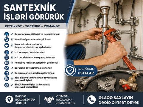 Santexnik xidməti — Bakı