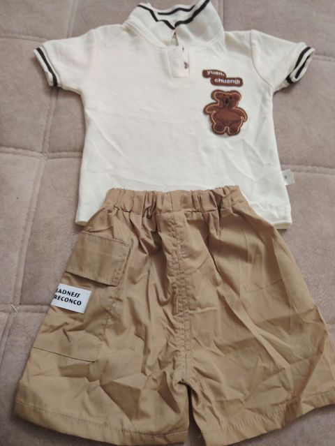 Uşaq geyim dəsti – Hone Baby - 2 hissəli set: polo tipli köynək və — Digah