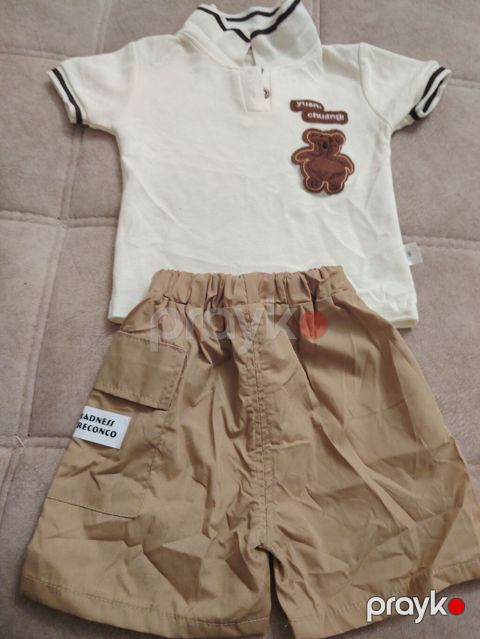 Uşaq geyim dəsti – Hone Baby - 2 hissəli set: polo tipli köynək və