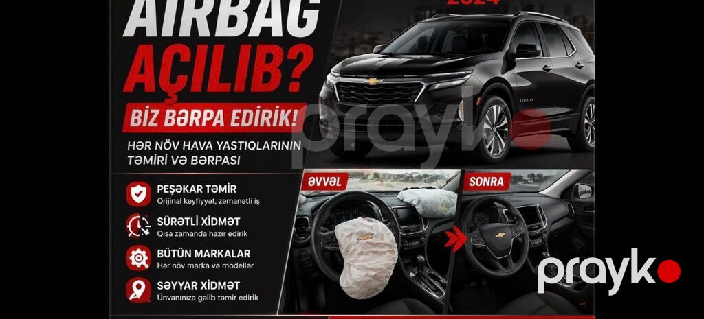 Aırbag Təmiri və Bərpası - Sürücü və sərnişin hava yastıqlarının — Diaqnostika və təmir, Bakı (3)
