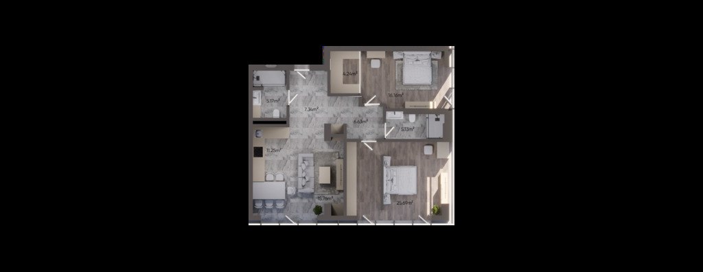 Satılır 3 otaqlı yeni tikili 111.5 m² — Mənzil, Bakı (6)