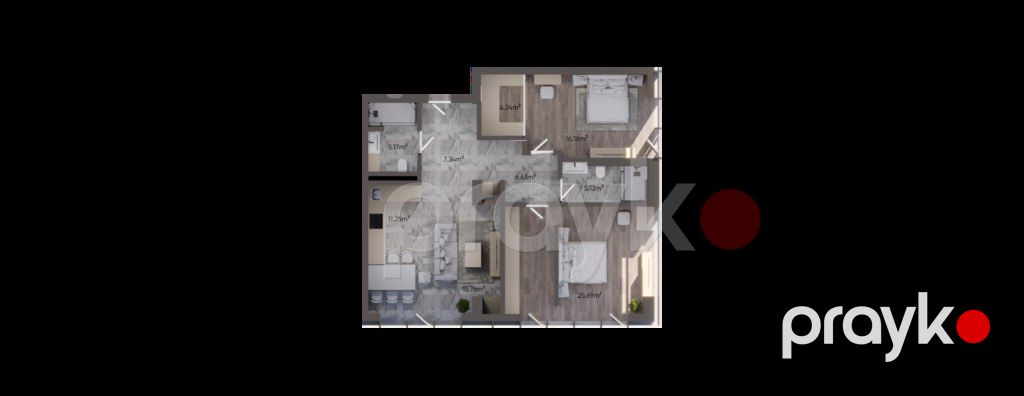 Satılır 3 otaqlı yeni tikili 111.5 m² — Mənzil, Bakı (6)