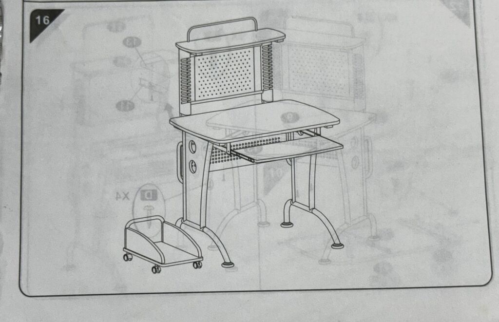Künc masa, Polkalı, Siyirməsiz, Metal, Zəmanətsiz, Kredit yoxdur — Mebel, Bakı (3)