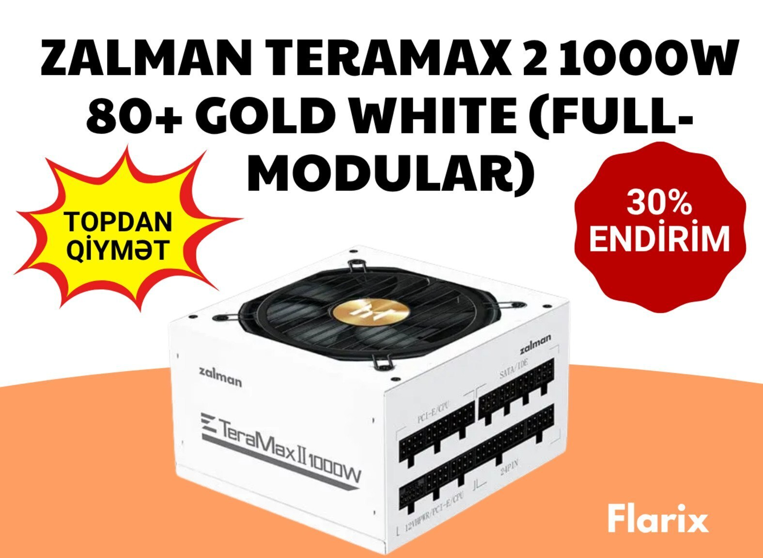 Qida bloku Zalman Teramax II 1000W 80+ Gold White — Elektronika