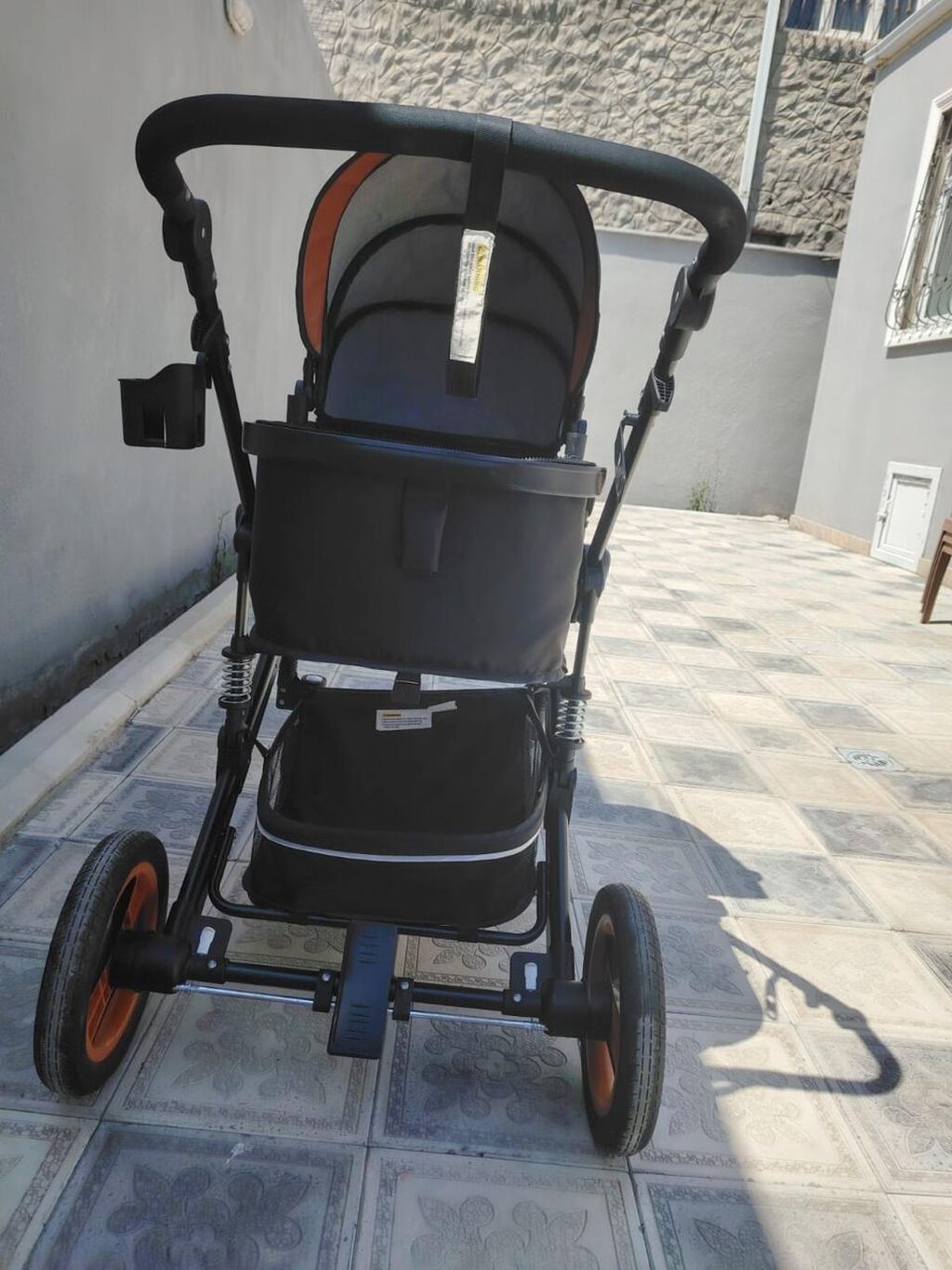 Uşaq arabası – çoxfunksiyalı beşik-tipli model - Rəng: narıncı-qara — Arabalalar, Digah (3)