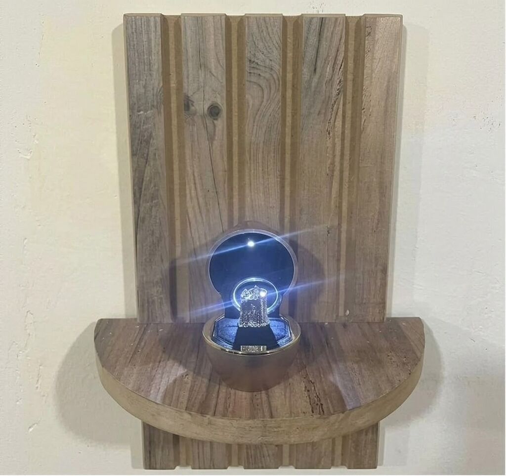 LED işıqlı zərgərlik qutusu - Dairəvi formalı, parlaq metal effektli — Aksesuarlar, Bakı
